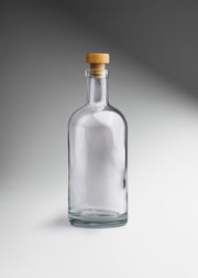 Botella mezcalera de vidrio transparente Premium Liverpool 750 ml — imagen de producto