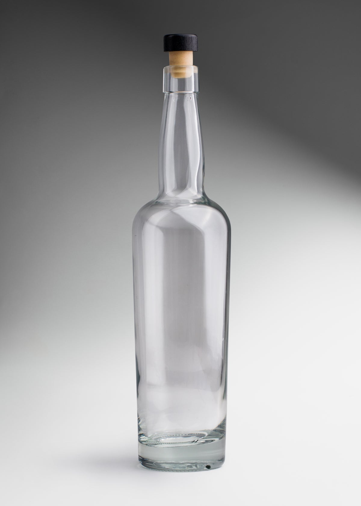 Botella mezcalera de vidrio transparente Premium Louisville 750 ml — imagen de producto