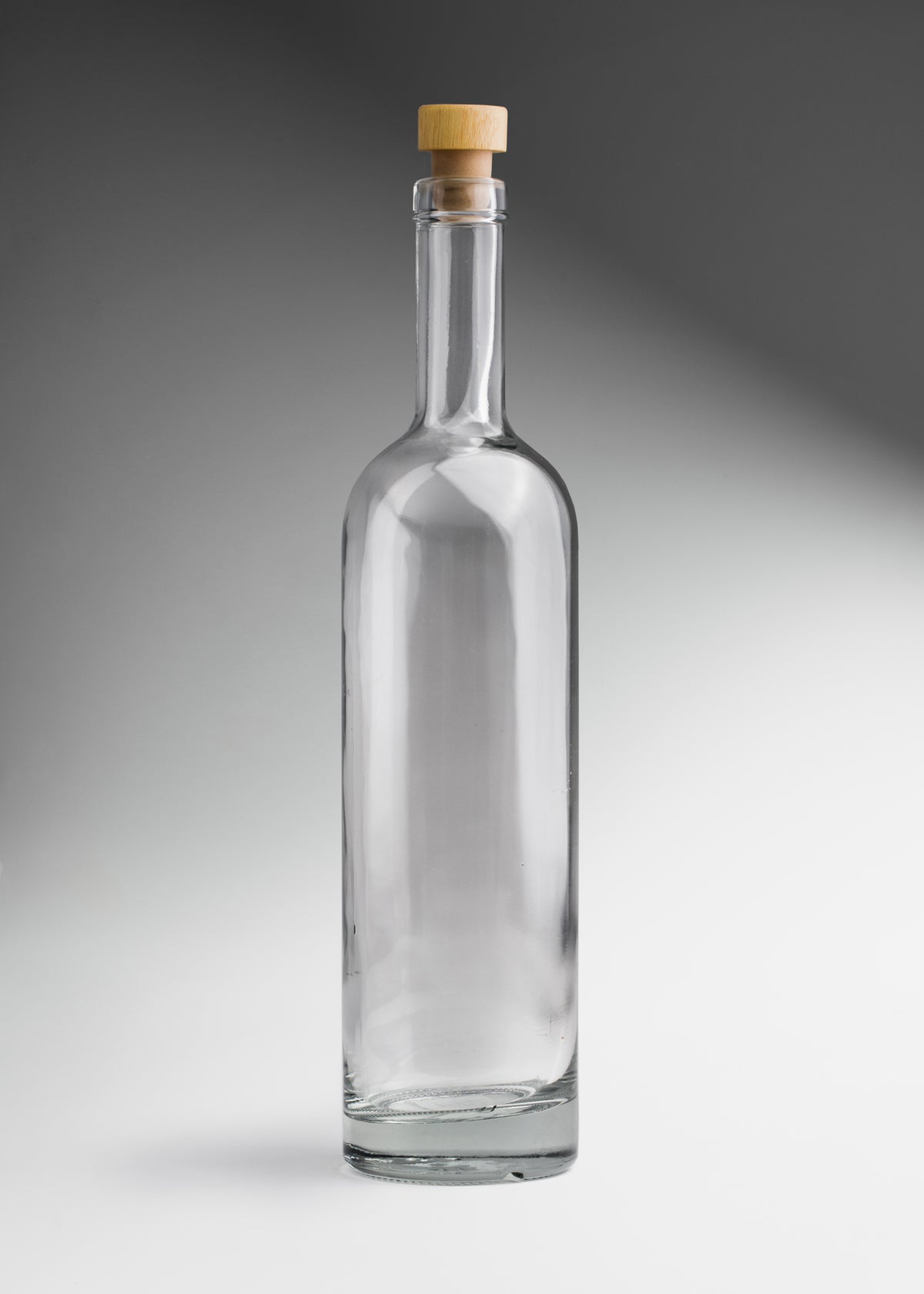 Botella mezcalera de vidrio transparente Premium Platino 750 ml — imagen de producto