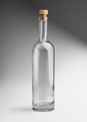Botella mezcalera de vidrio transparente Premium Platino 750 ml — imagen de producto
