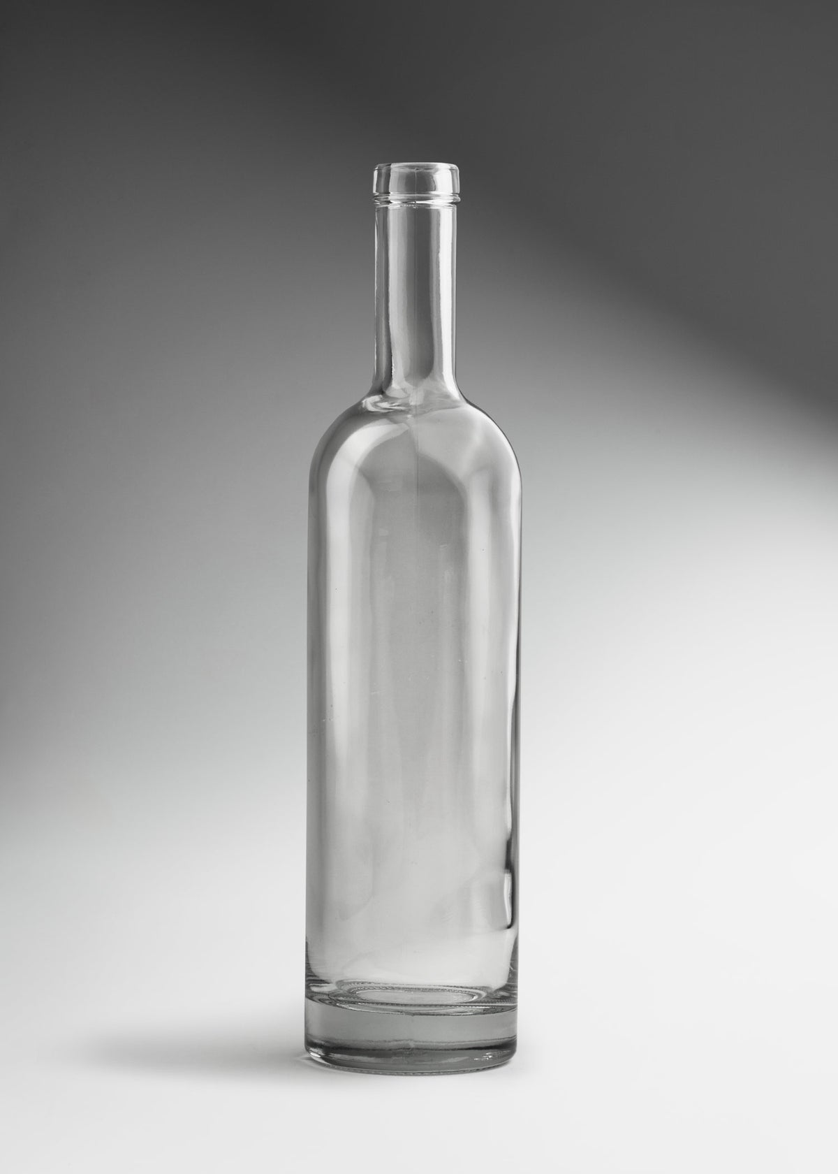 Botella mezcalera de vidrio transparente Premium Platino 750 ml — imagen de producto