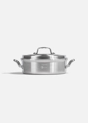 Budinera de aluminio grado alimenticio plata triple fuerte con tapa NSF 5 L — imagen de producto
