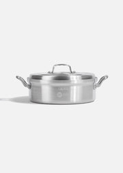 Budinera de aluminio grado alimenticio plata triple fuerte con tapa NSF 7 L — imagen de producto