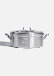 Budinera de aluminio grado alimenticio triple fuerte plata NSF con tapa 20 L — imagen de producto