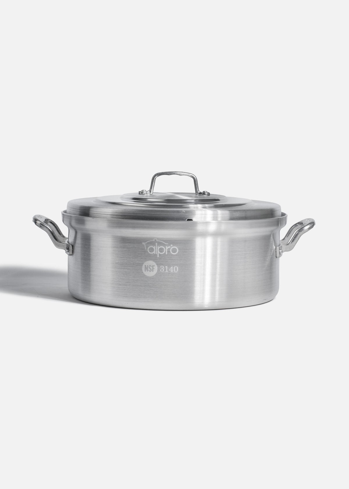 Budinera de aluminio grado alimenticio triple fuerte plata NSF con tapa 20 L — imagen de producto