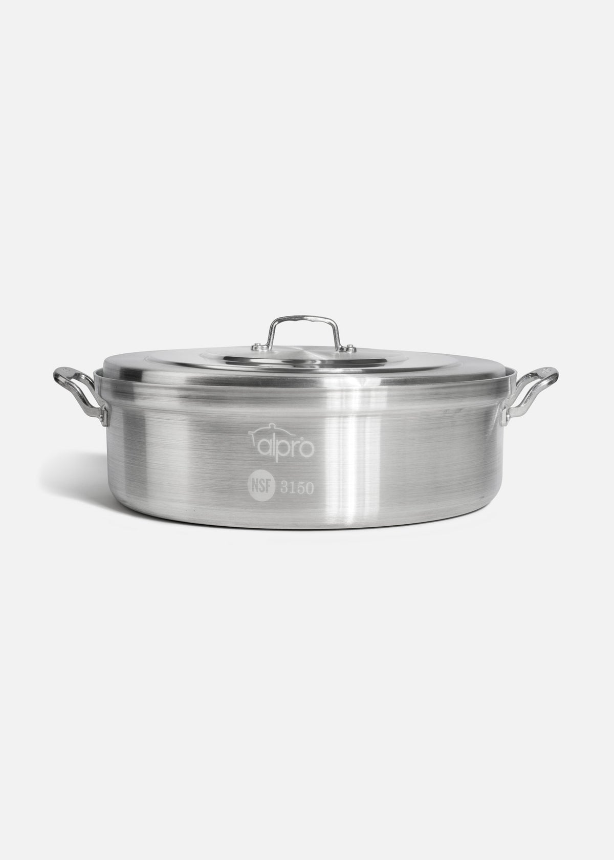 Budinera de aluminio grado alimenticio triple fuerte plata NSF con tapa 33 L — imagen de producto