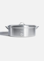 Budinera de aluminio grado alimenticio triple fuerte plata NSF con tapa 64 L — imagen de producto