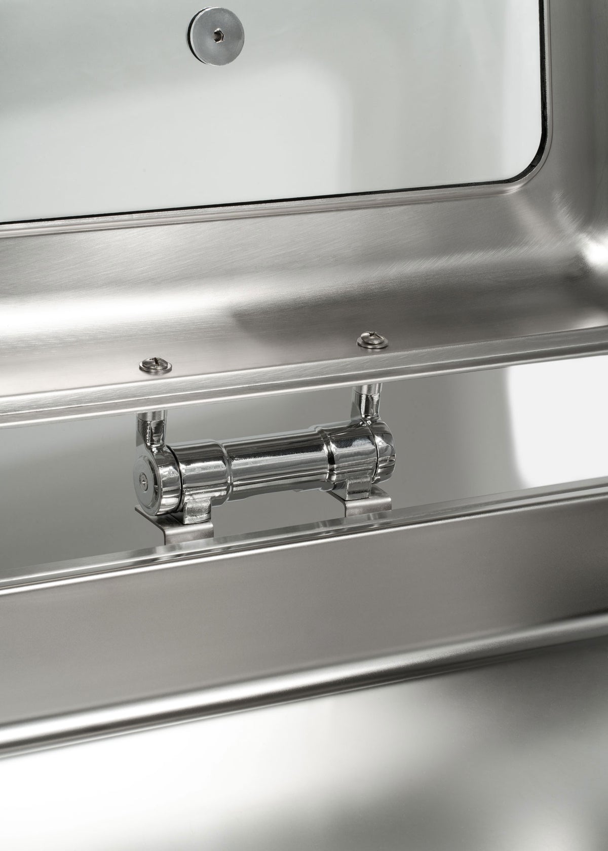 Chafer de acero inoxidable tapa de vidrio rectangular de lujo cierre lento Prestige 9.5 L — imagen de producto