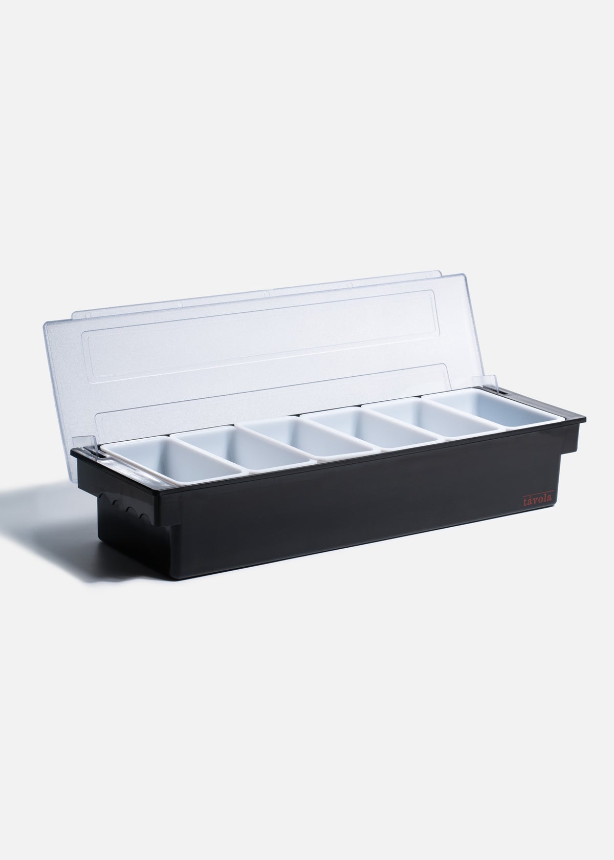 Condimentero de cocina de plástico negro 4 y 6 compartimentos. Premium — imagen de producto, vista 2