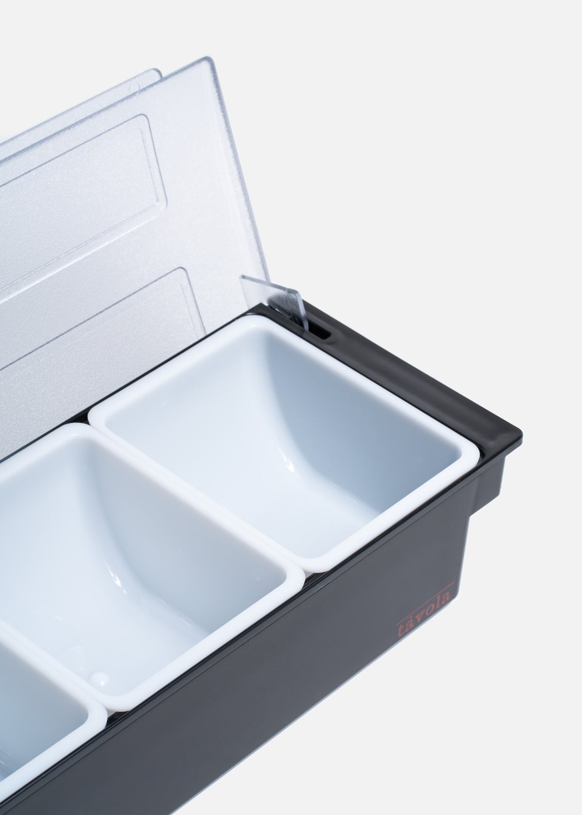 Condimentero de cocina de plástico negro 4 y 6 compartimentos. Premium — imagen de producto, vista 5