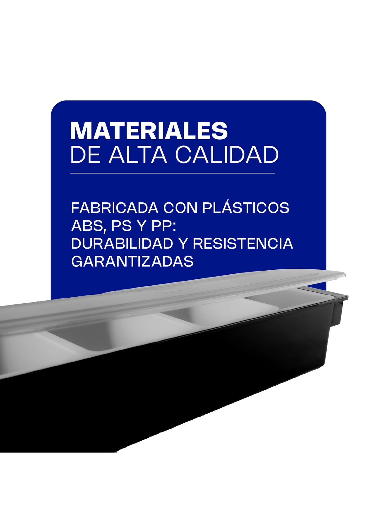 Caja para condimentos de plástico con tapa de acrílico 52x51x23 cm — imagen de producto