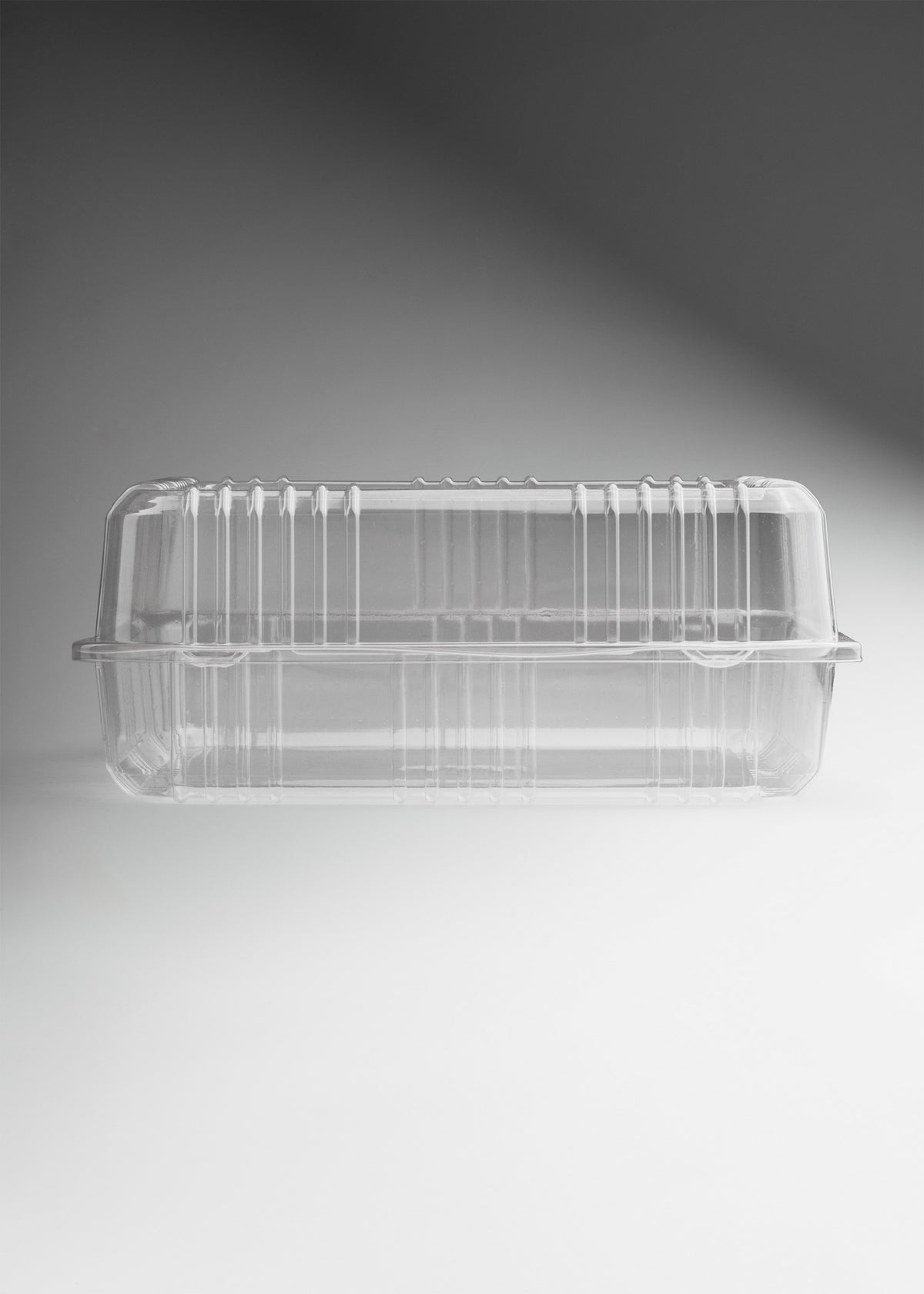 Caja transparente de pet para pan dulce desechable 24x24x10 cm — imagen de producto