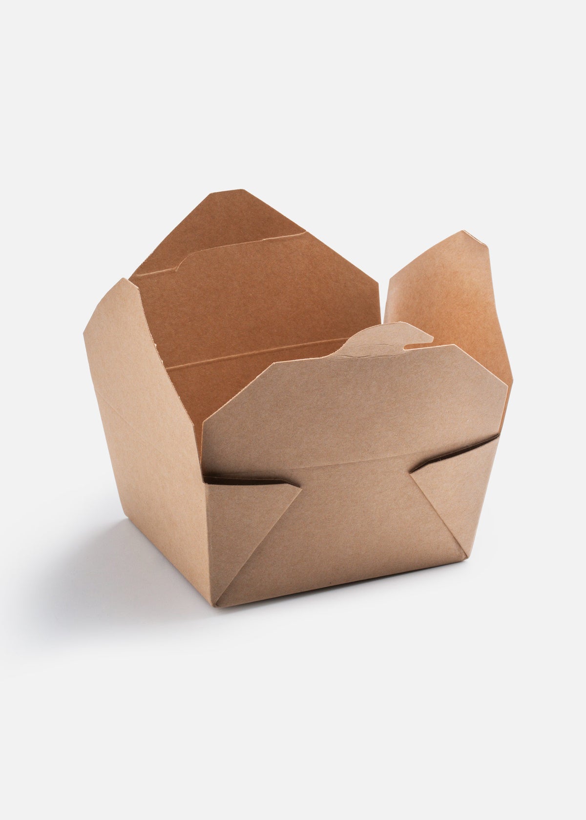 Cajas de papel kraft café para alimentos con capa aislante 24, 42, 45, 56 y 86 oz — imagen de producto