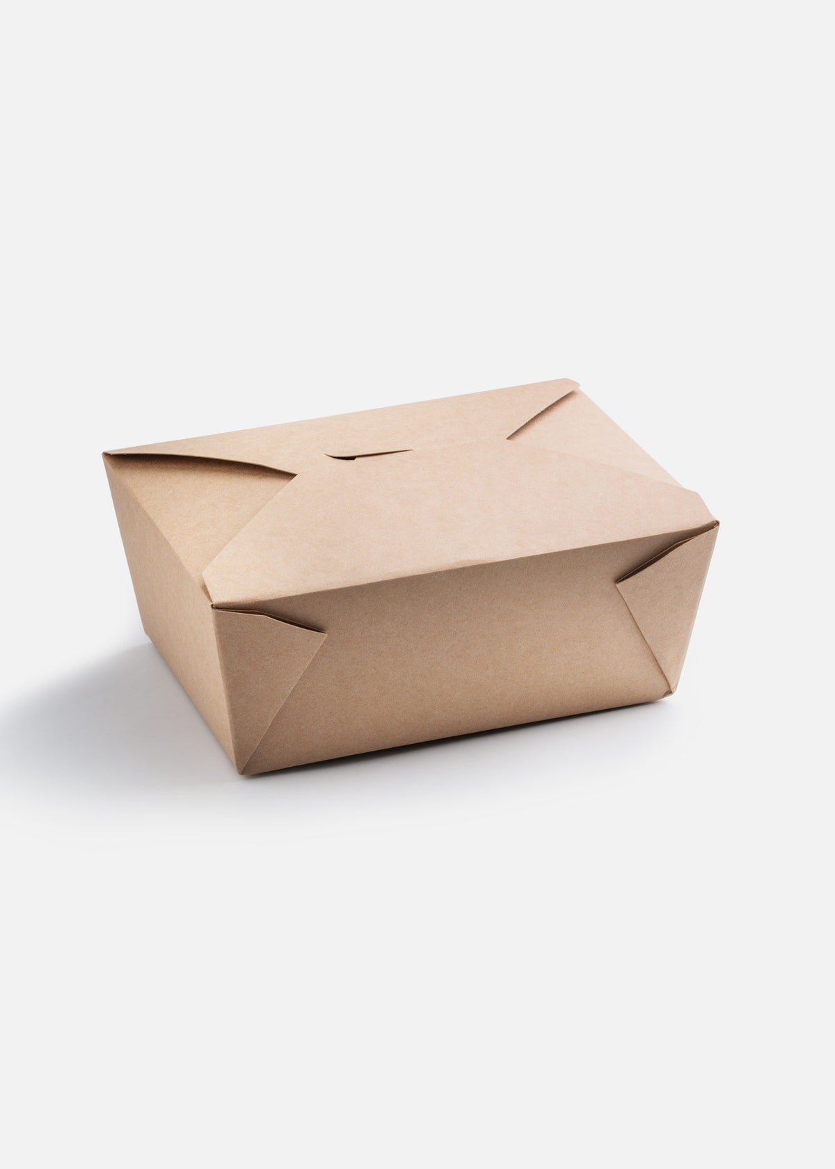 Cajas de papel kraft café para alimentos con capa aislante 24, 42, 45, 56 y 86 oz — imagen de producto