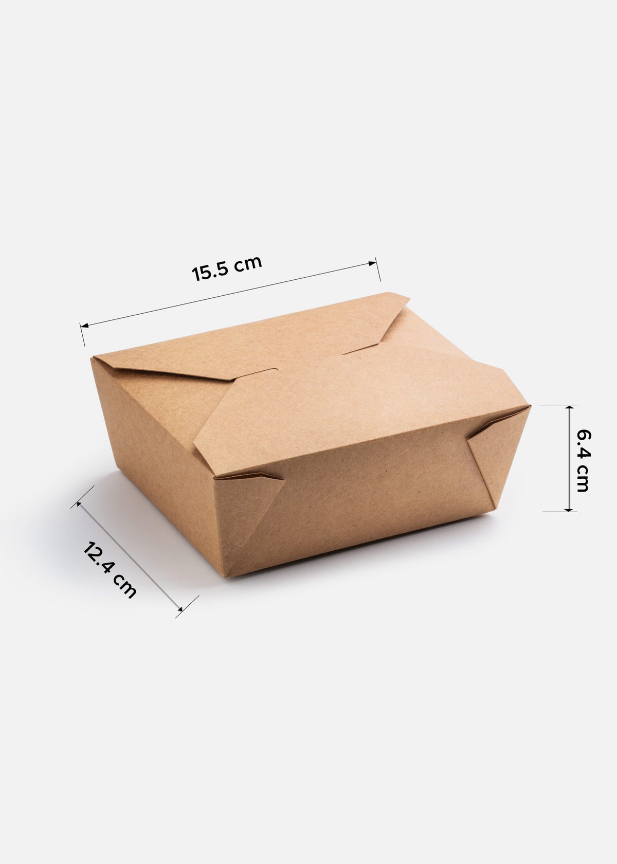 Cajas de papel kraft café para alimentos con capa aislante 24, 42, 45, 56 y 86 oz — imagen de producto