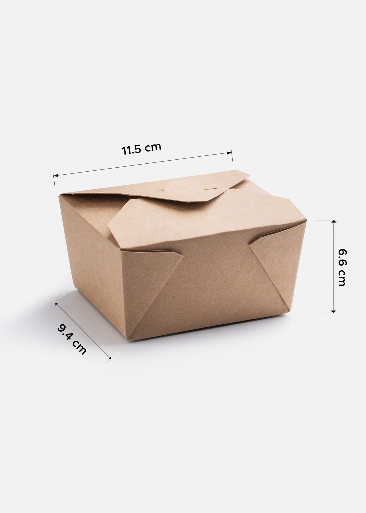 Cajas de papel kraft café para alimentos con capa aislante 24, 42, 45, 56 y 86 oz — imagen de producto
