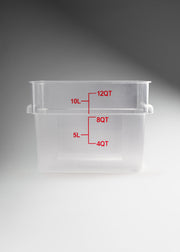 Cambro contenedor de cocina de policarbonato cuadrado transparente 12 L — imagen de producto