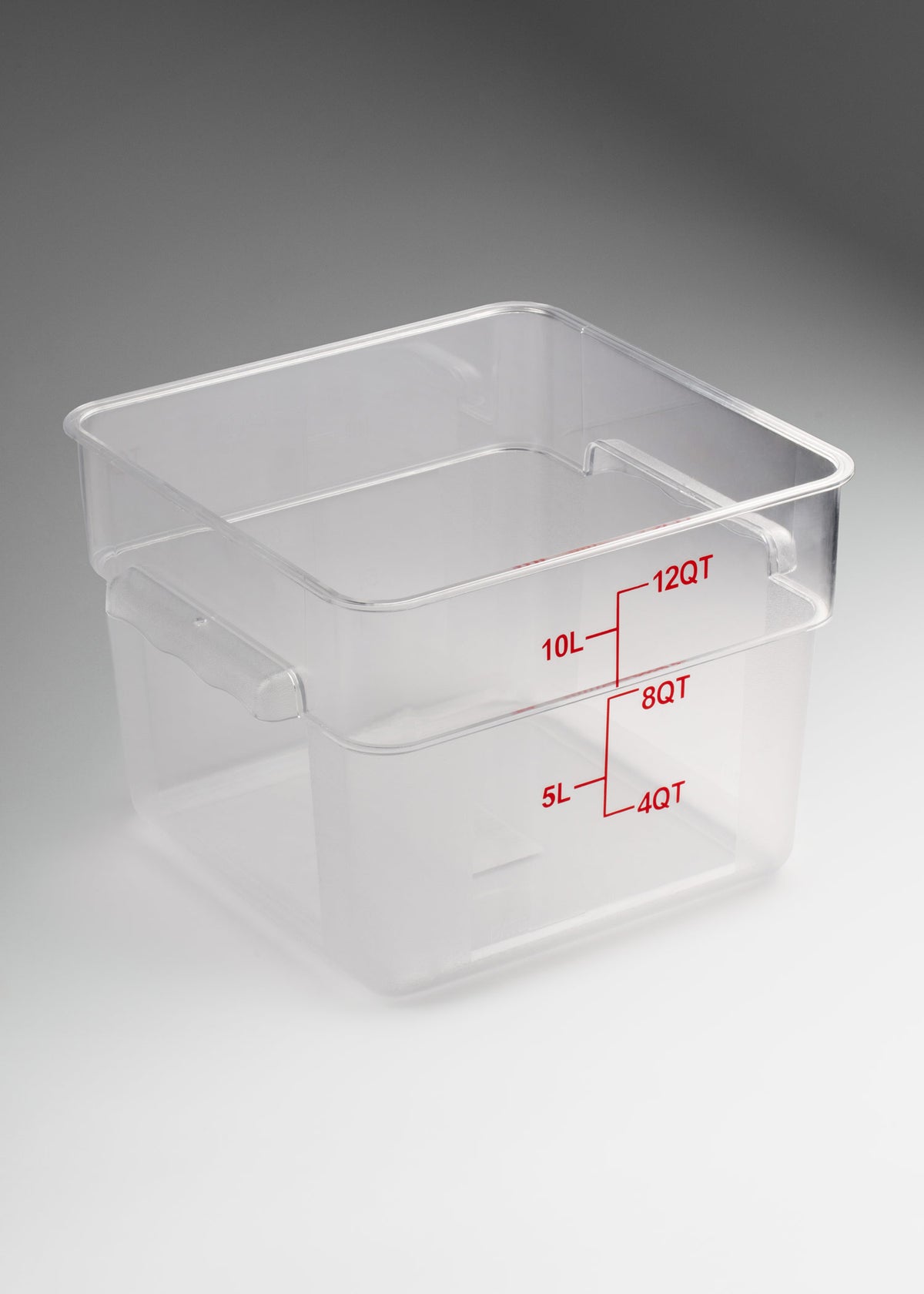 Cambro contenedor de cocina de policarbonato cuadrado transparente 12 L — imagen de producto