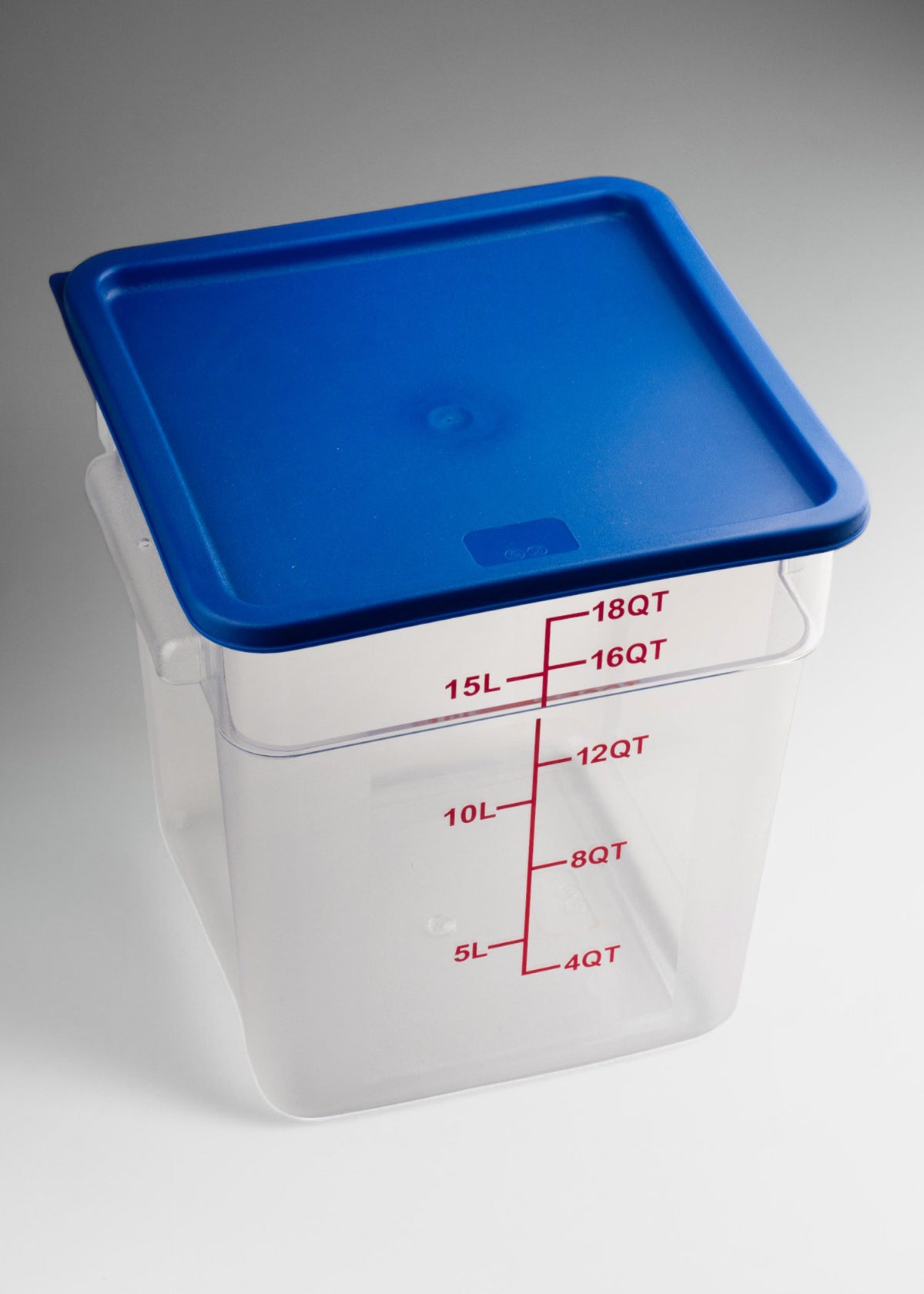 Cambro contenedor de cocina de policarbonato cuadrado transparente 18 L — imagen de producto