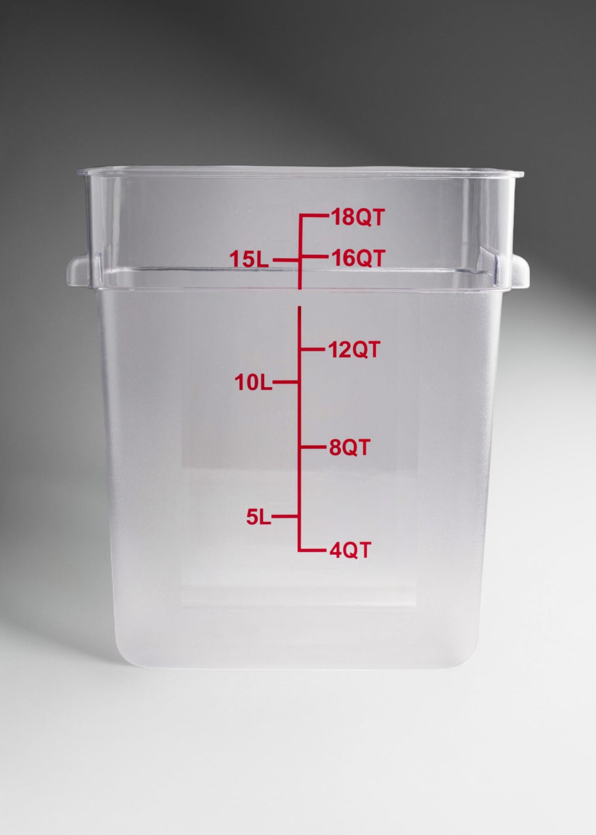 Cambro contenedor de cocina de policarbonato cuadrado transparente 18 L — imagen de producto