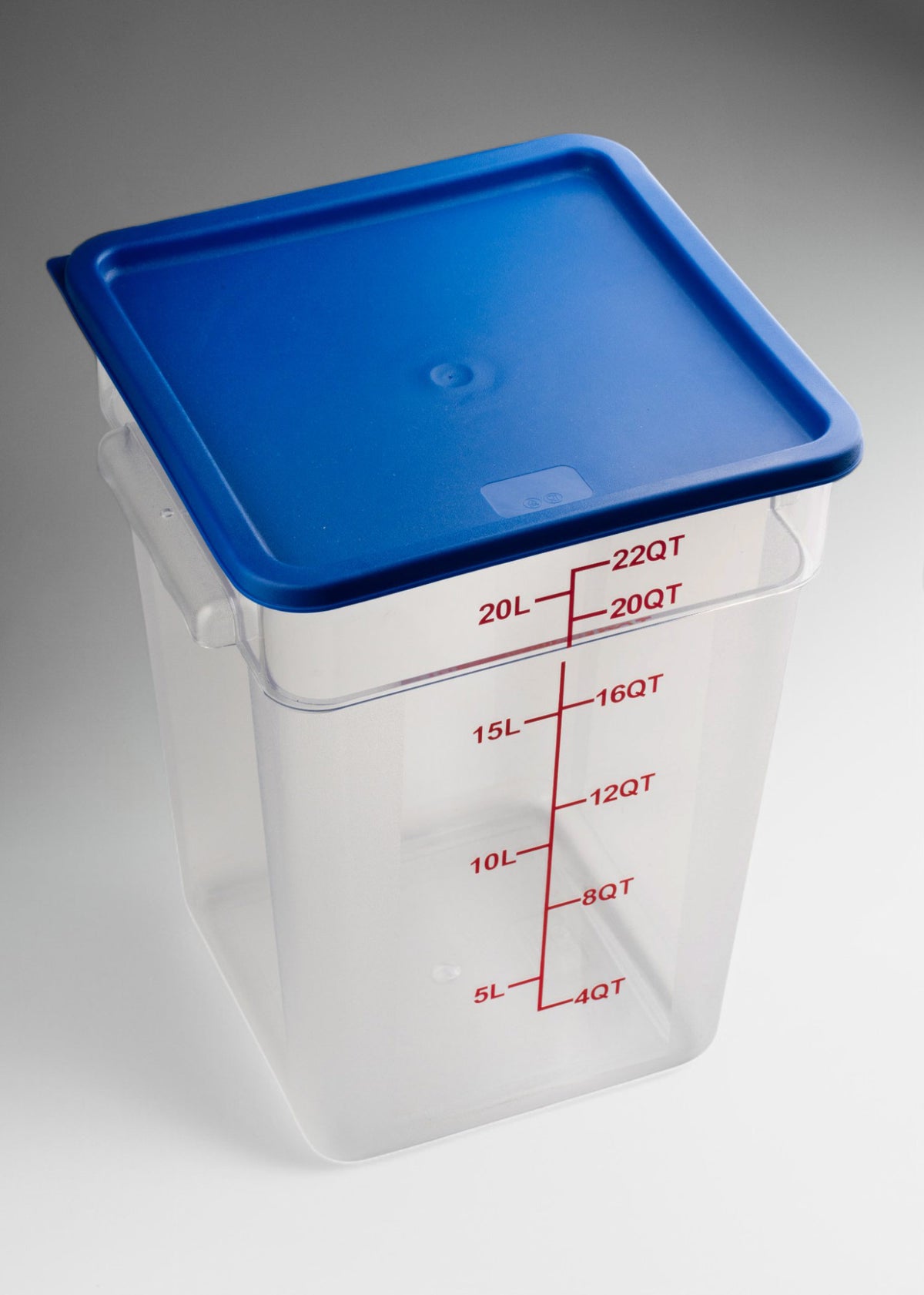 Cambro contenedor de cocina de policarbonato cuadrado transparente 22 L — imagen de producto
