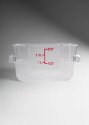 Cambro contenedor de cocina de policarbonato cuadrado transparente 2L — imagen de producto