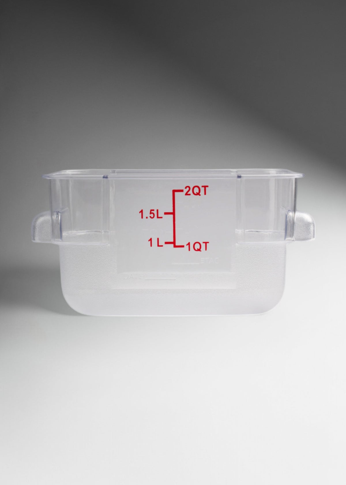 Cambro contenedor de cocina de policarbonato cuadrado transparente 2L — imagen de producto