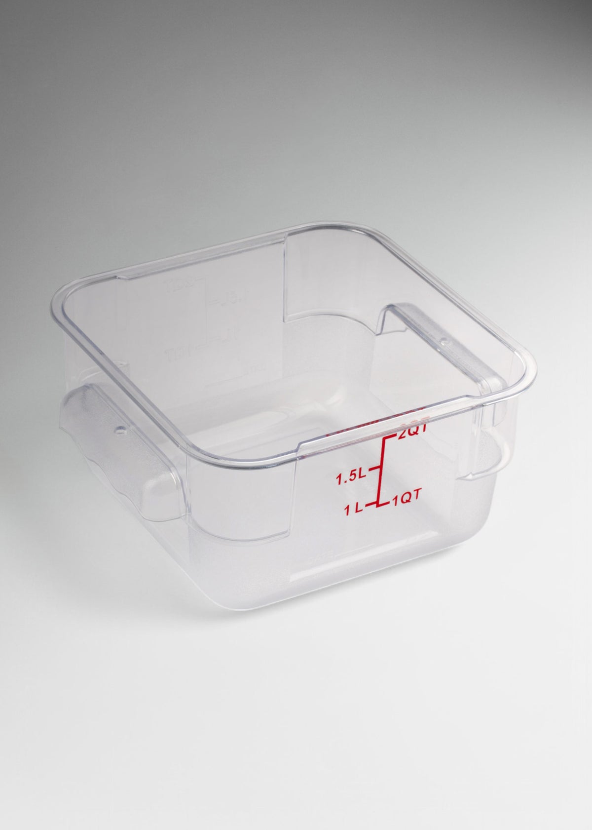 Cambro contenedor de cocina de policarbonato cuadrado transparente 2L — imagen de producto