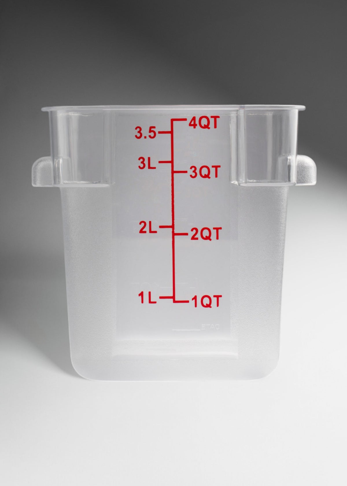 Cambro contenedor de cocina de policarbonato cuadrado transparente 4 L — imagen de producto