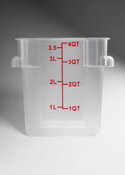 Cambro contenedor de cocina de policarbonato cuadrado transparente 4 L — imagen de producto
