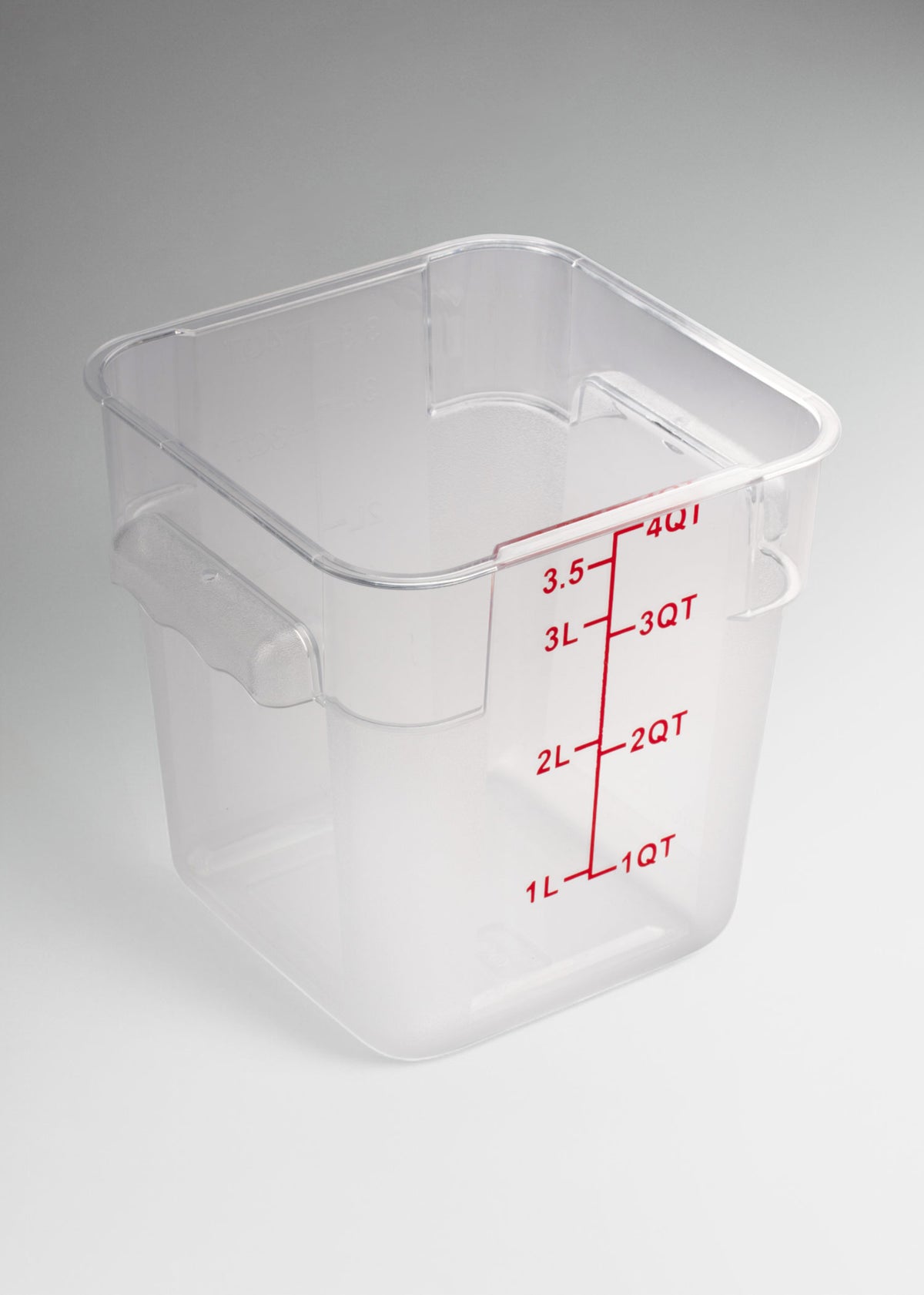 Cambro contenedor de cocina de policarbonato cuadrado transparente 4 L — imagen de producto