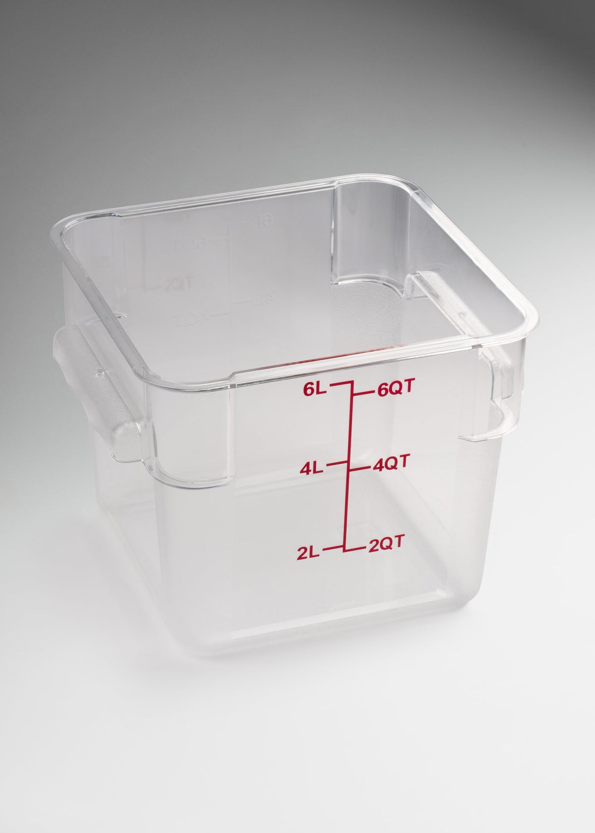 Cambro contenedor de cocina de policarbonato cuadrado transparente 6 L — imagen de producto
