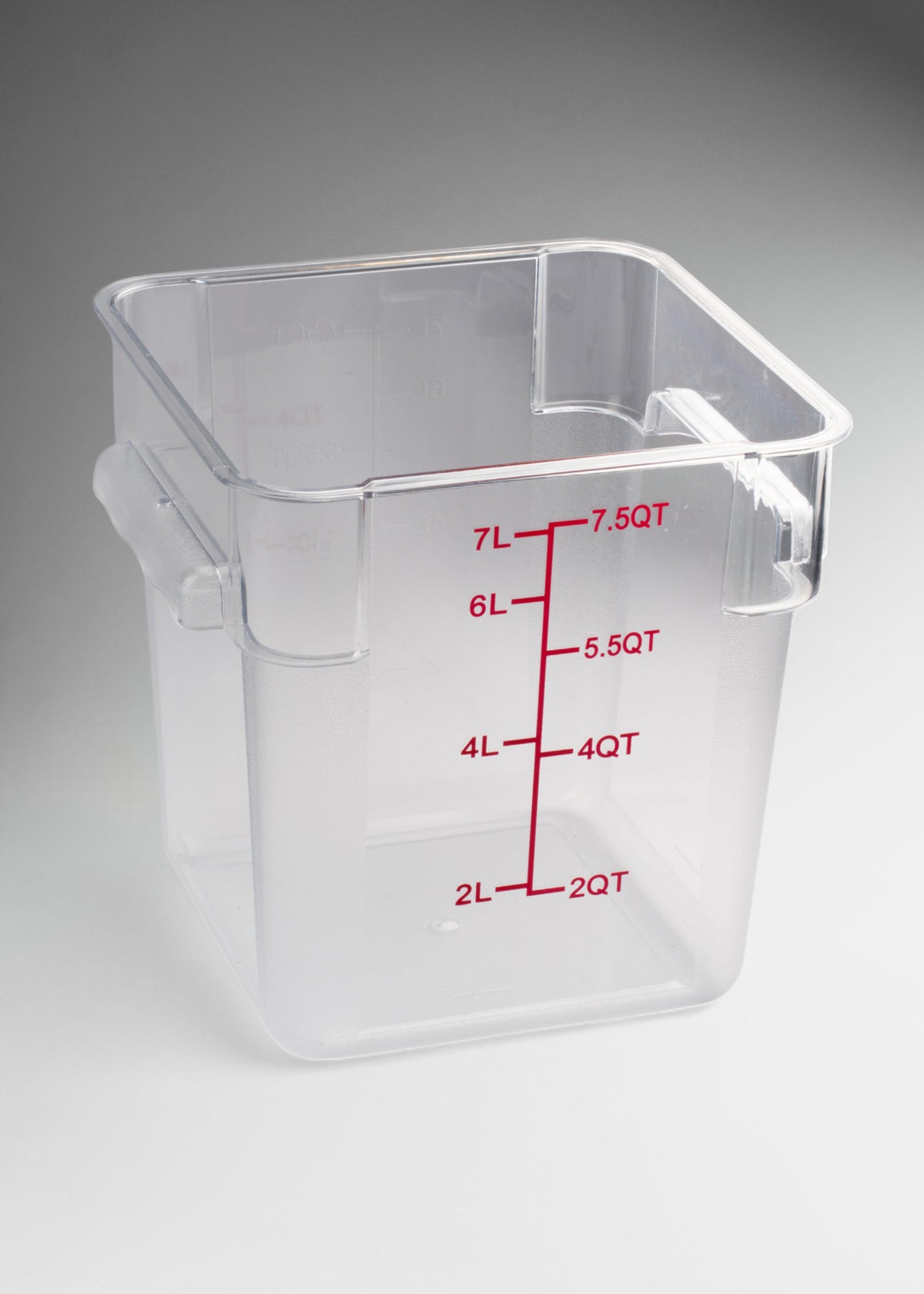 Cambro contenedor de cocina de policarbonato cuadrado transparente 8 L — imagen de producto