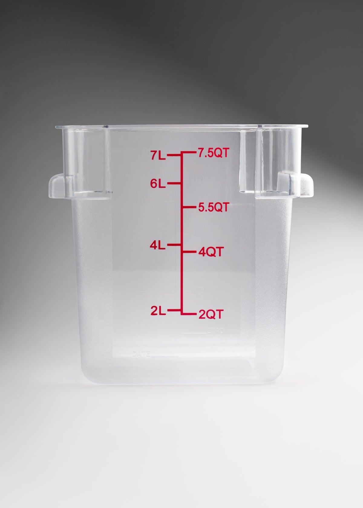 Cambro contenedor de cocina de policarbonato cuadrado transparente 8 L — imagen de producto