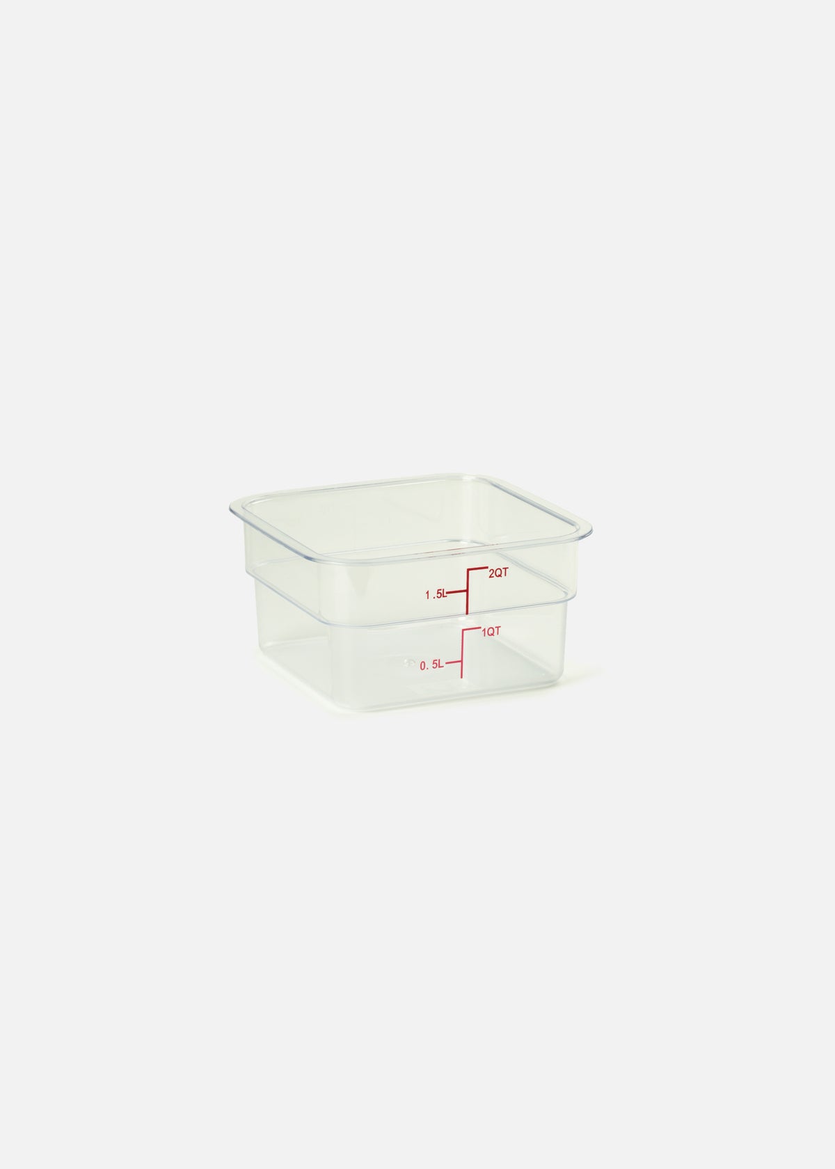 Cambro contenedor de cocina de policarbonato cuadrado transparente 2 L — imagen de producto