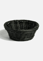 Canasta tejida redonda para pan negro Roundy — imagen de producto