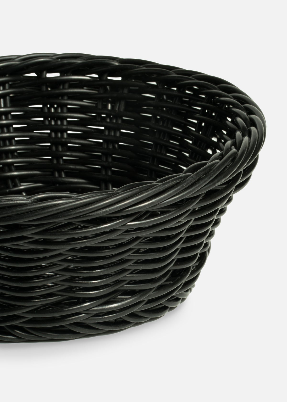 Canasta tejida redonda para pan negro Roundy — imagen de producto