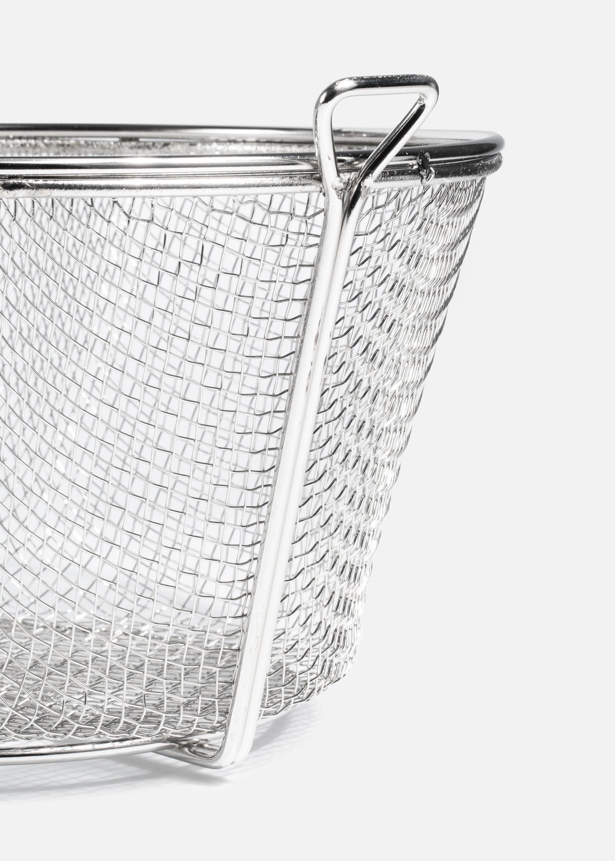 Canastilla para freír de acero inoxidable reforzada y niquelada plata 44.5 cm — imagen de producto