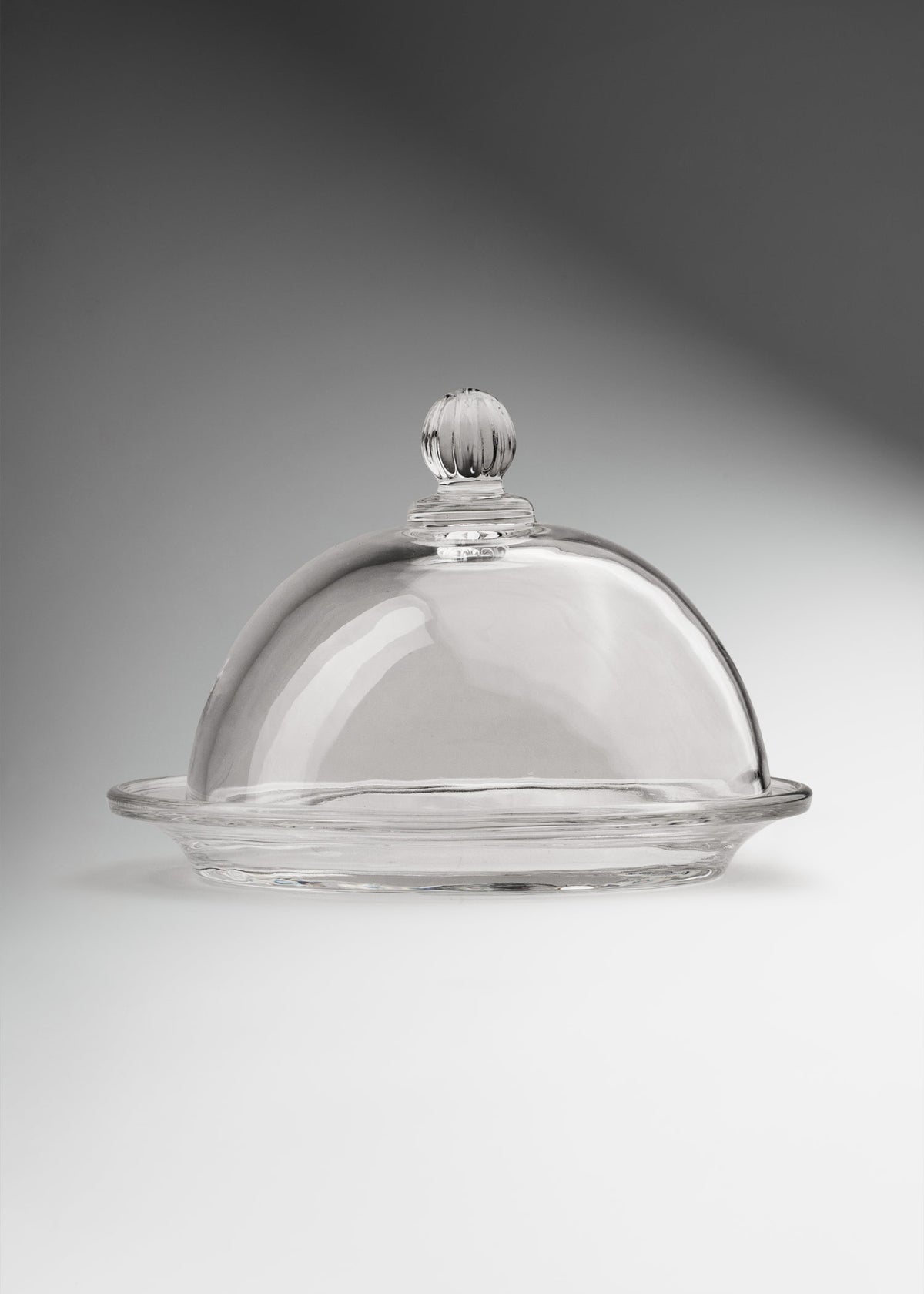 Capelo liso de vidrio transparente grado alimenticio para exhibición de postres, ideal para restaurantes, cafeterías y repostería Virel 11.3x9.5x10cm — imagen de producto