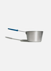 Cazo de aluminio grado alimenticio plateado triple fuerte mango azul NSF 5.2 L — imagen de producto