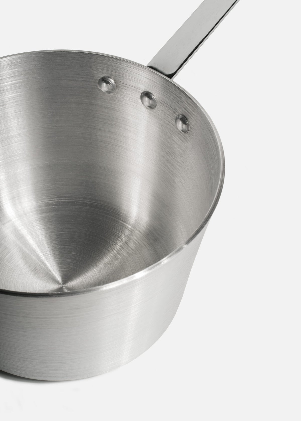 Cazo de aluminio grado alimenticio plateado triple fuerte mango azul NSF 5.2 L — imagen de producto