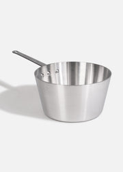 Cazo cónico de aluminio plata profesional uso rudo para restaurante Ø 25.6 cm, 5.5 L / 185.97 oz — imagen de producto