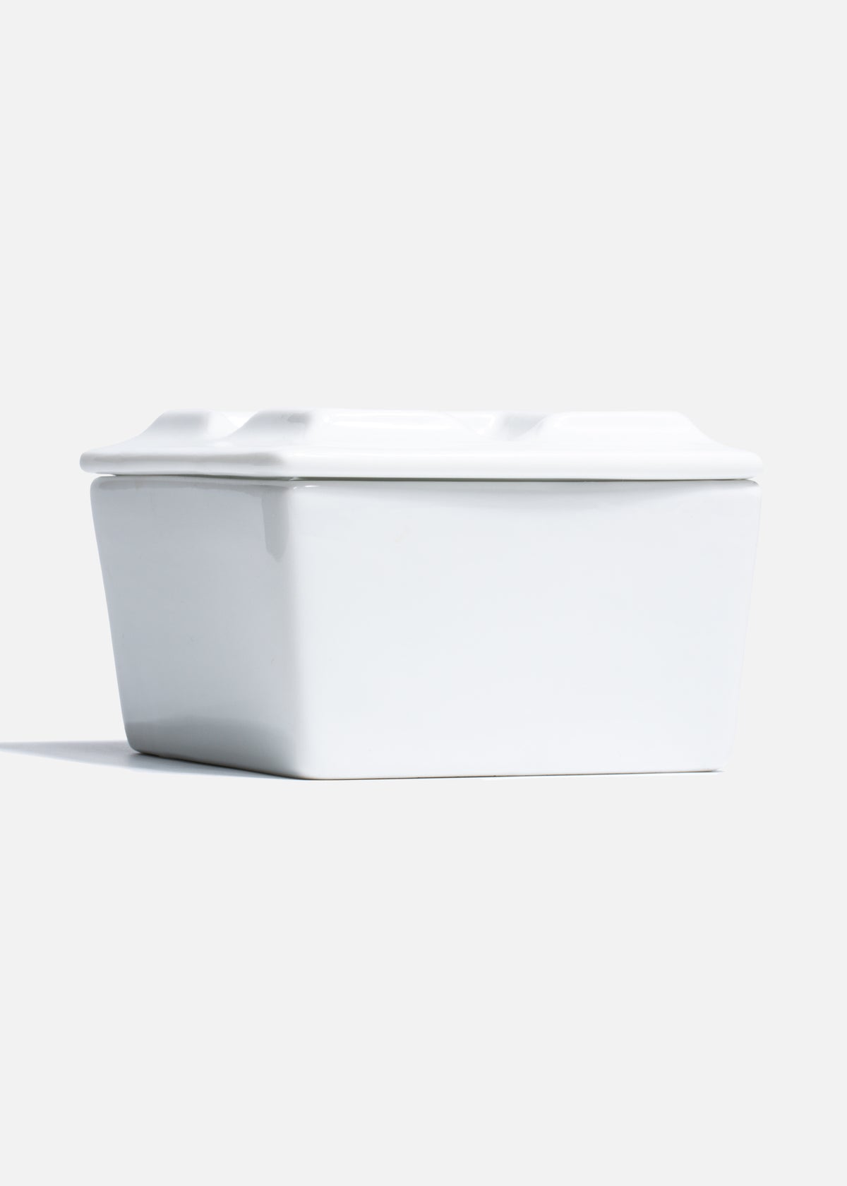 Cenicero cuadrado de porcelana blanco Cenistyle — imagen de producto, vista 1