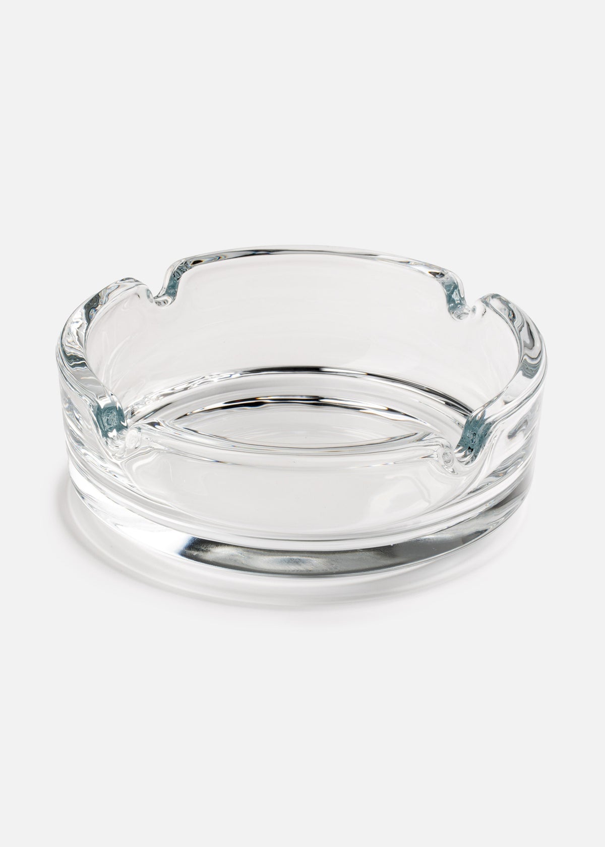 Cenicero redondo de vidrio transparente Smoke Round 10 cm — imagen de producto