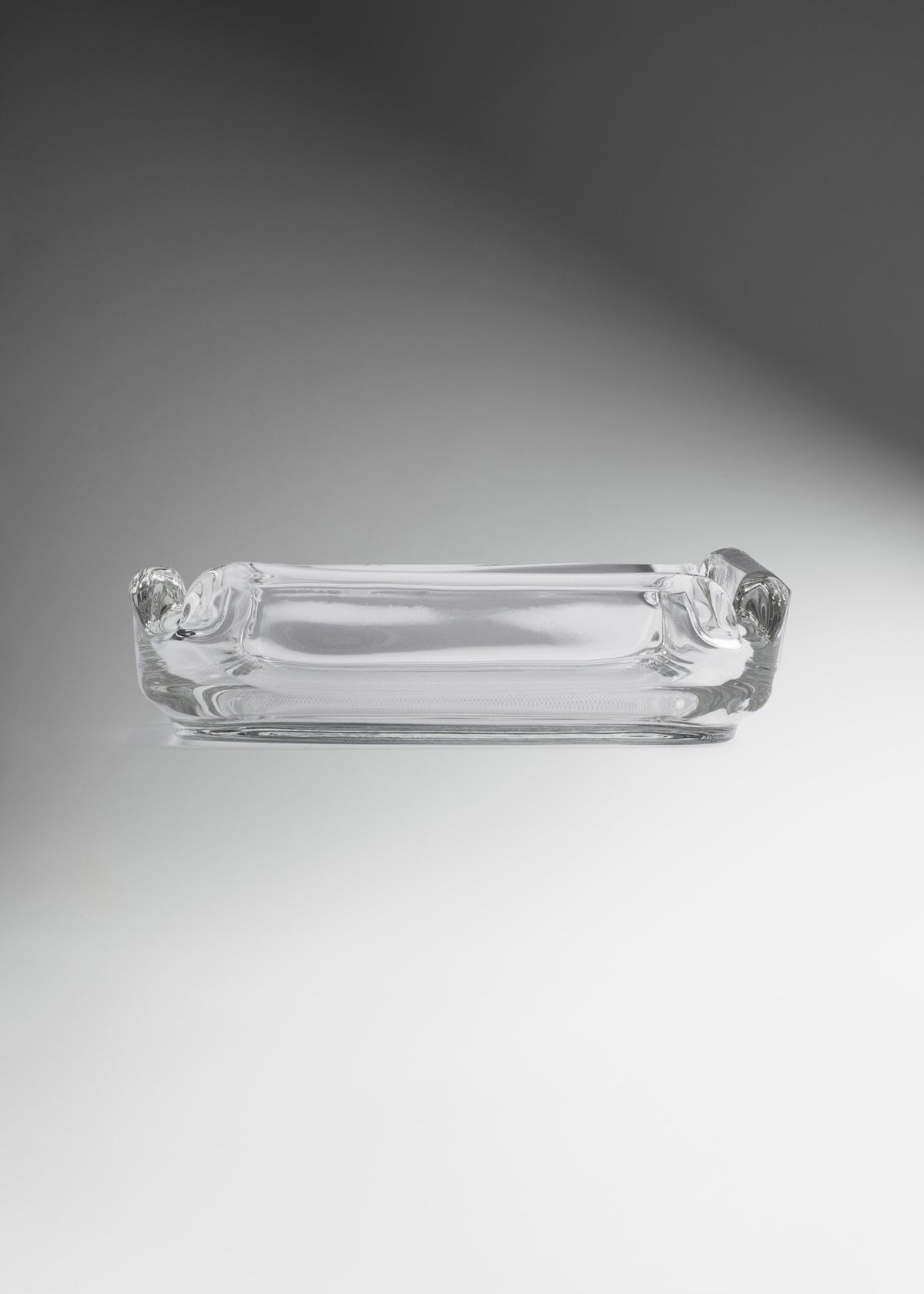 Cenicero cuadrado de vidrio transparente 9.3 cm — imagen de producto