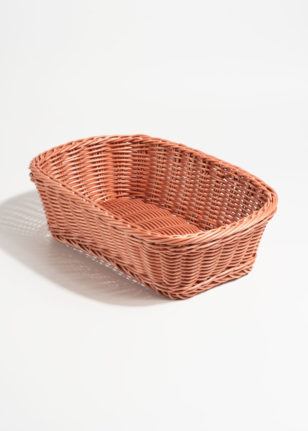 Cesta para pan tejida rectangular de plástico café Bran 30.9x21.8x9.3 cm — imagen de producto