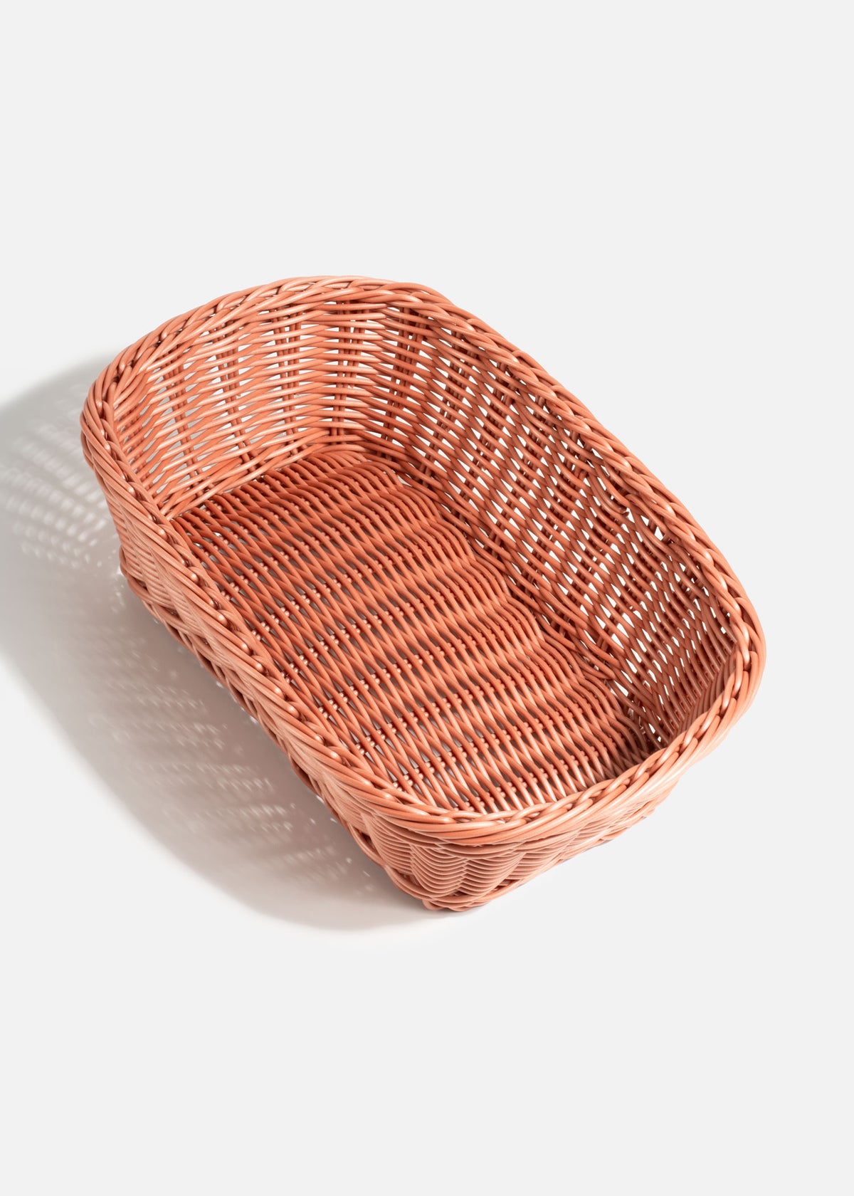 Cesta para pan tejida rectangular de plástico café Bran 30.9x21.8x9.3 cm — imagen de producto