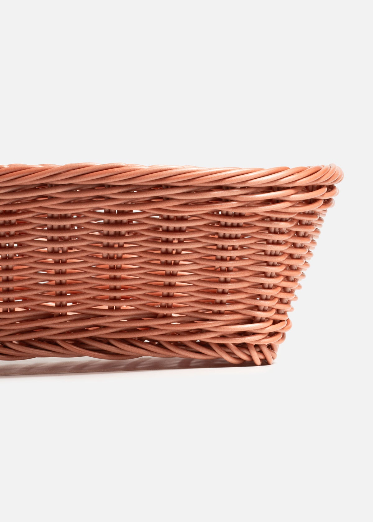 Cesta para pan tejida rectangular de plástico café Bran 30.9x21.8x9.3 cm — imagen de producto