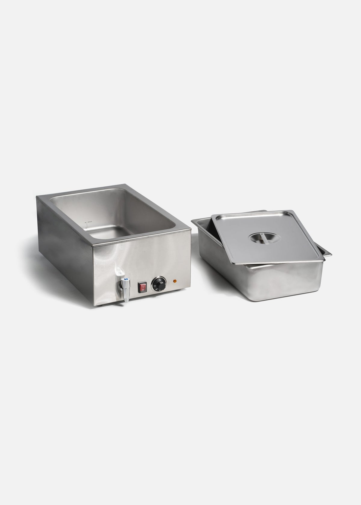 Chafer eléctrico de acero inoxidable plata con inserto entero 9 Litros 1200 watts 11OV — imagen de producto