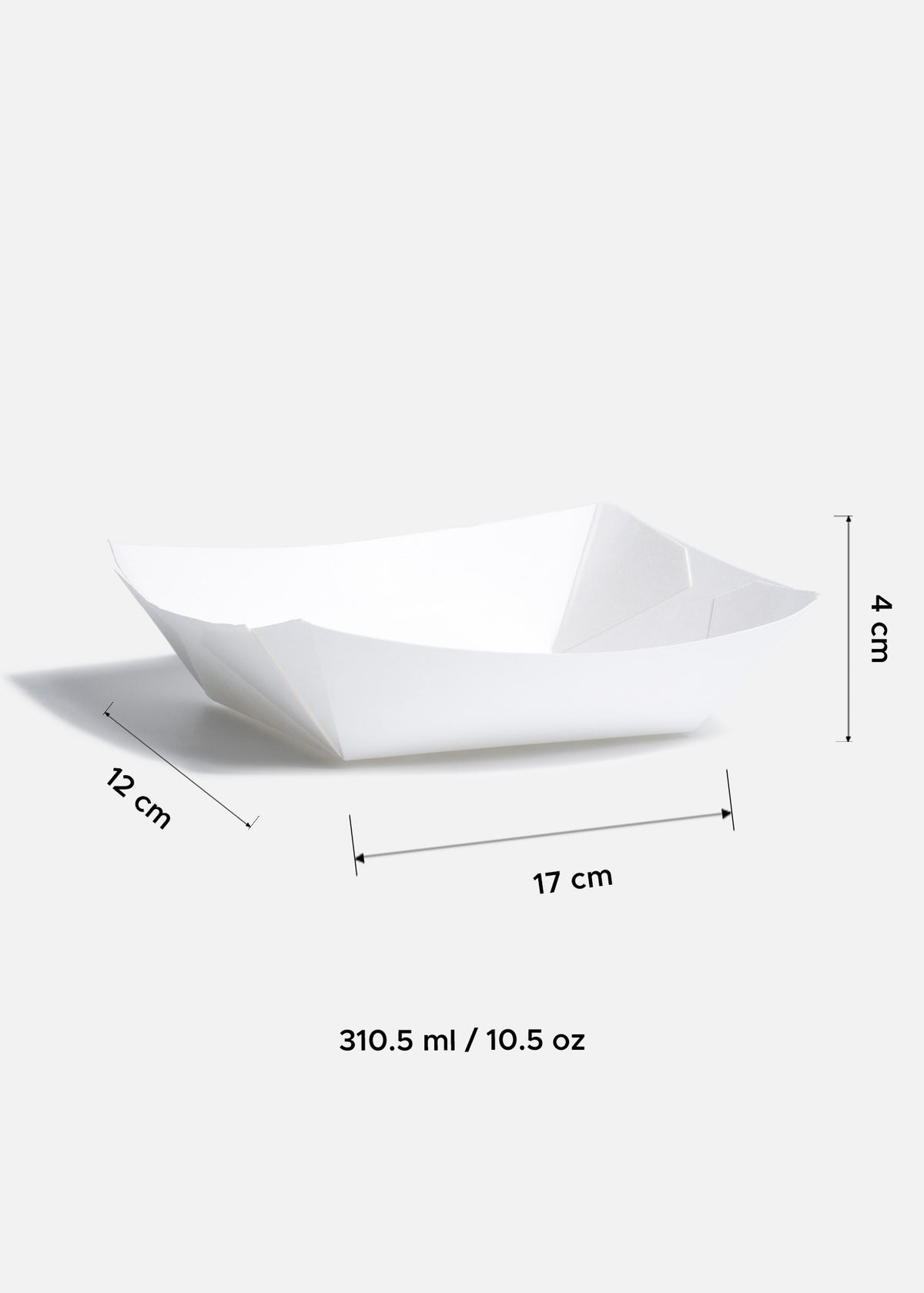 Charola de papel blanco Easy Dish 310.5 ml / 10.5 oz — imagen de producto